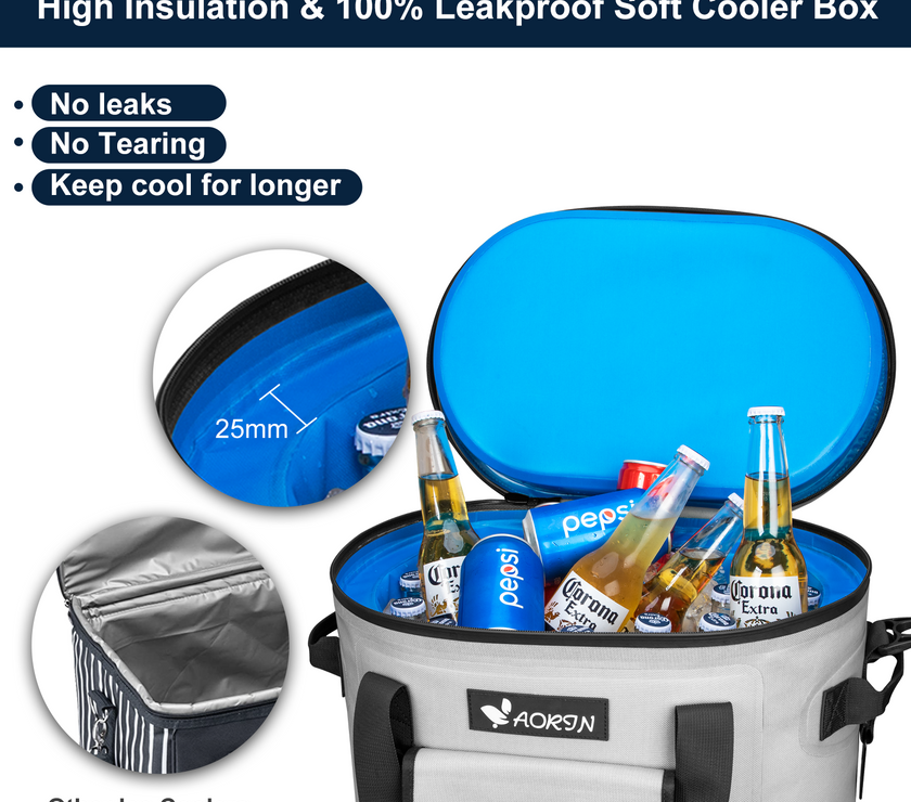 Cooler Bag, Soft Ice Cool Box, 17L/20L