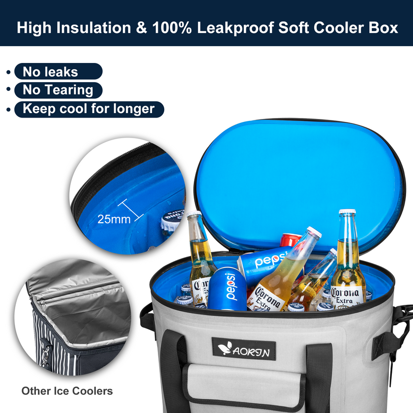 Cooler Bag, Soft Ice Cool Box, 17L/20L