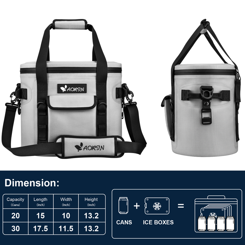 Cooler Bag, Soft Ice Cool Box, 17L/20L